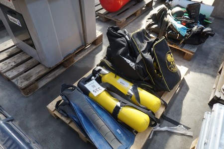 Lot of diving equipment