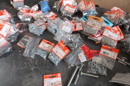 Various screws, bolts, nuts, plugs, etc.
