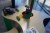 Kindertisch mit Legosteinen und 4-tlg. Stühle