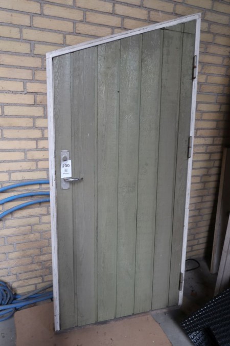 Door with sloping top