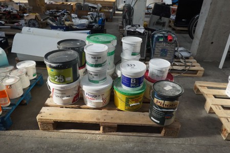 Various wood protection, acrylic paint, wall paint, etc.