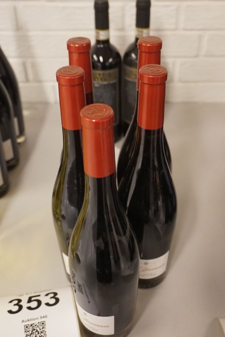 5 flasker, Les Glaneuses, Pinot Noir