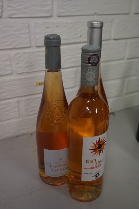 3 bottles of mixed rosé