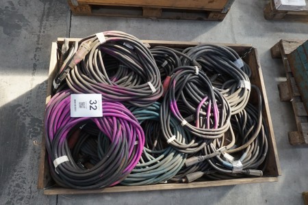 Large batch of welding cables