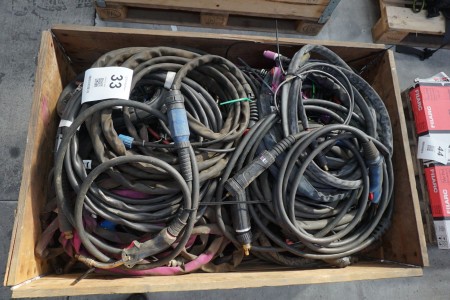 Large batch of welding cables