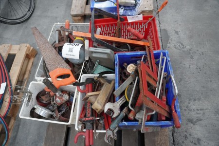 Lot of mixed hand tools, etc.