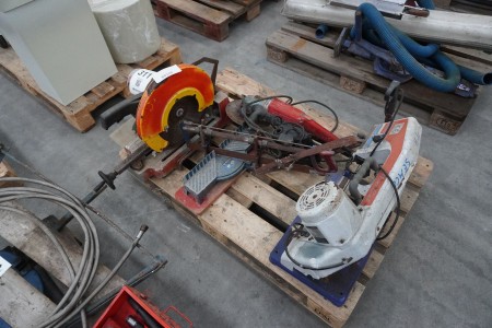 Metal band saw, cutter + various power tools