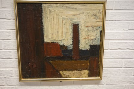 Oil on panel by P. Brøndum Sørensen
