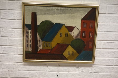 Oil on panel by P. Brøndum Sørensen