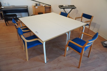 2 pcs. tables incl. 5 pieces. chairs