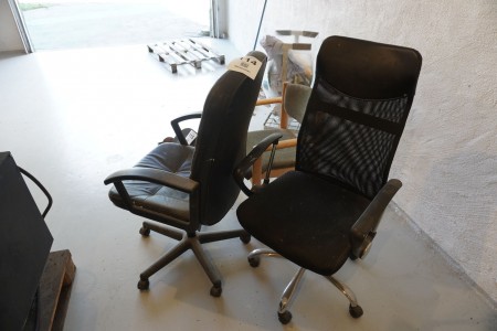 2 pcs. office chairs + 1 pc. chair