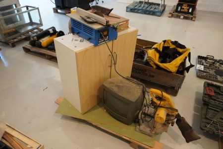 Table saw, miter saw, cabinet, etc.