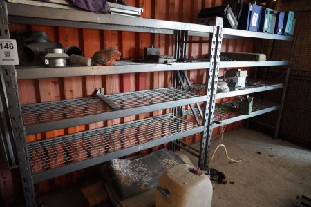 2 pcs. steel racks with contents