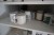 4 shelves with cups & plates etc