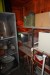2 pcs. workshop shelves with contents + food stall, etc.