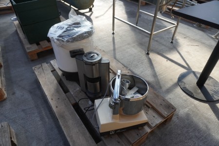 Mixer, Electrolux, as well as coffee machine and unused soup pot