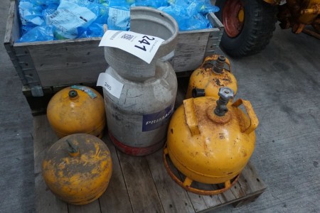 5 pieces. gas cylinders without contents