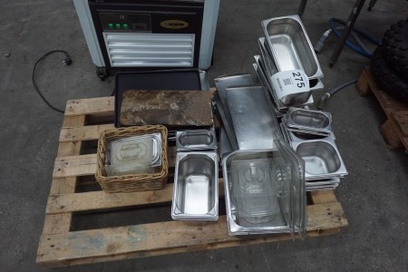 Various gastro trays
