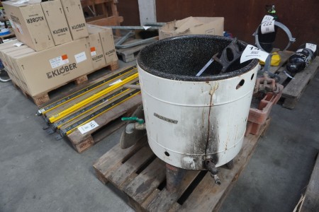 Grout kettle with saw