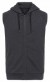 10 pcs. SPORT HOODED ZIP without sleeves, HEATHER BLACK, XL