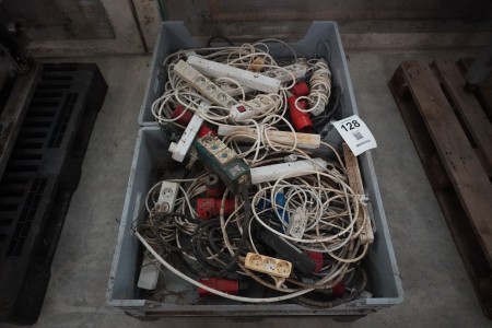 Large lot of extension/power cables