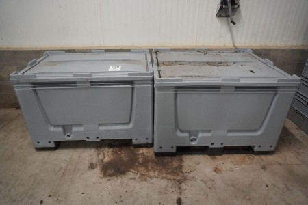 2 pcs. plastic transport boxes