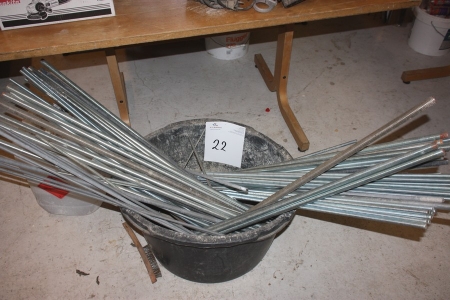 Threaded rods in masonry tub (included)