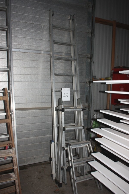 3 aluminium ladders