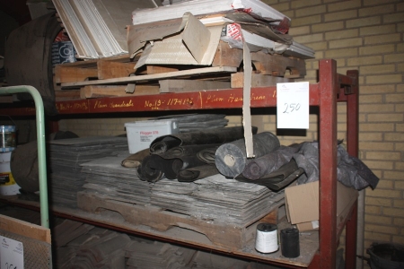 Shelf containing slates, roofing, etc.