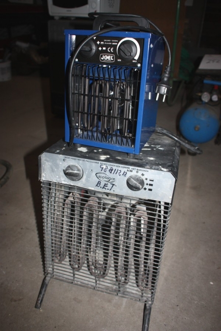 2 x electric heaters: 9 kW and 2 kW