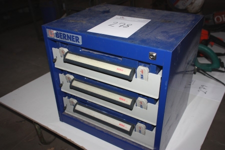 Range Drawer Section, Berne, containing: drill, bits, etc.