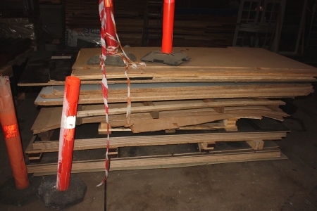 Pallet with various wooden boards