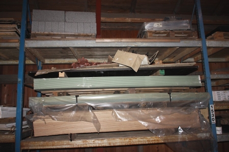Contents 1 section pallet racking: plywood, drywall, leca blocks, pallet with asbestos, gypsum, etc.