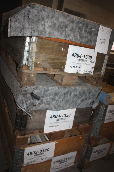 3 pallets gerber bracket, 7 "100x175 mm HDG + angles, equilateral 50x62x2, 5mm, 32x52x2, 5mm