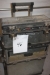 Tool box on wheels, Stanley, containing tools, etc.