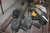 5 cordless fugepistoler, Panasonic + lader + 3 batterier + 2-komponentfugepistol