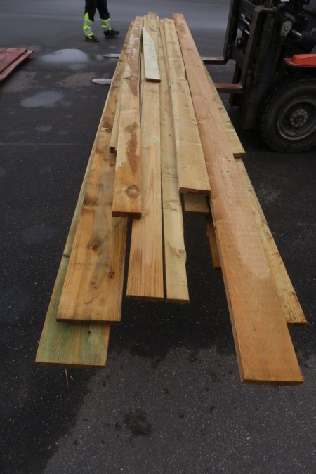 Estimated approx. 100 meters of pressure-treated boards