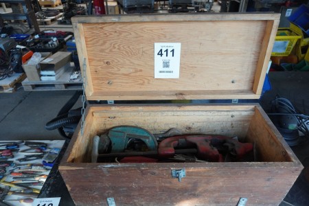 Box with various tools
