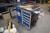 Work trolley table with contents incl. vise