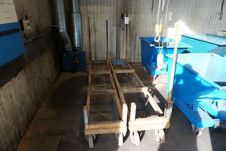 2 pcs. transport wagons for pipes