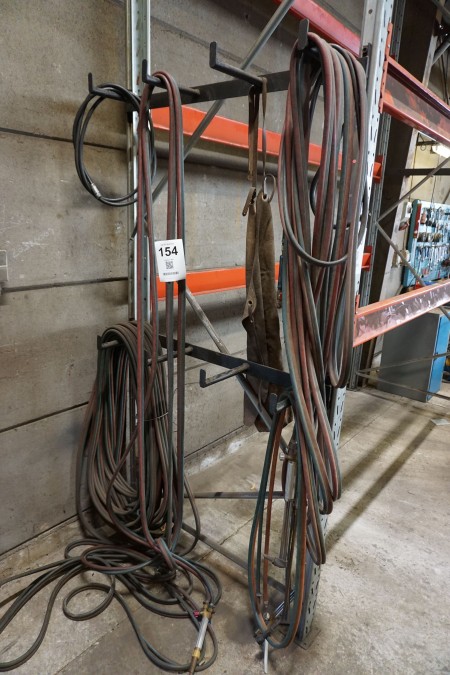 Lot of oxygen and gas hoses