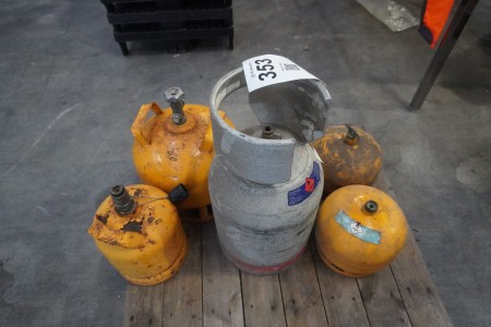 5 pieces. gas cylinders without contents