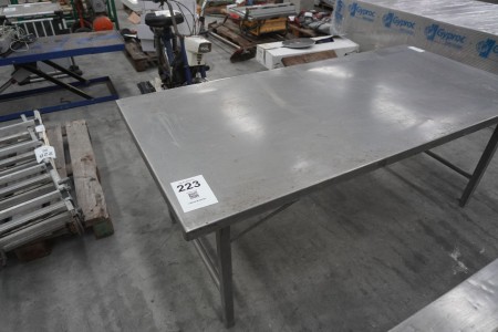Adjustable table in stainless steel