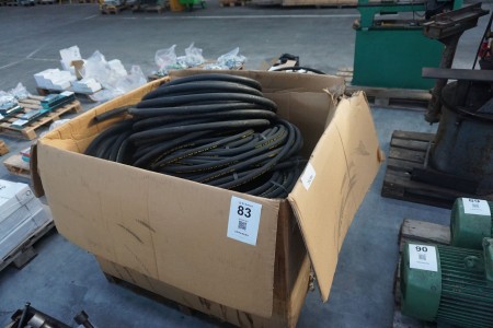 Large batch of hydraulic hoses