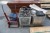 2 pcs. wooden tool boxes, various trigger tools, bottle trolley, etc.