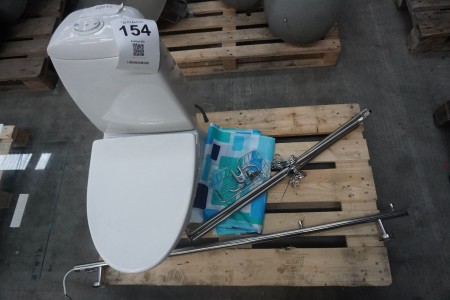 Toilet, Ifö, inkl. badeværelses artikler