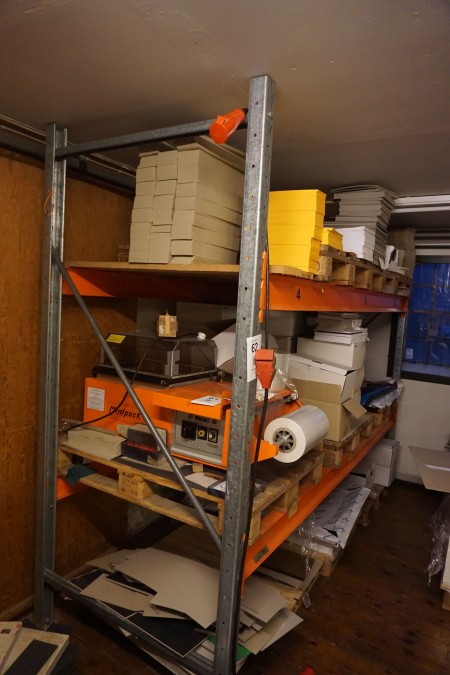 Pallet rack with contents