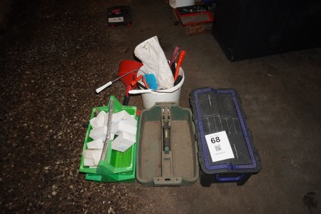 Various toolboxes with contents