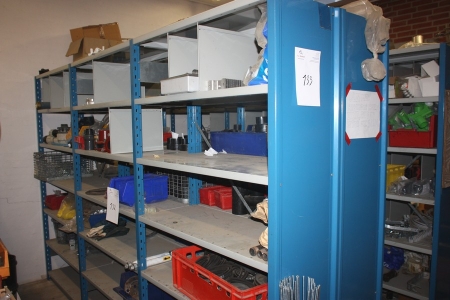 6 section steel shelving without content