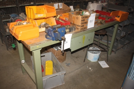 File Bench, 2000x800 mm, with vice + drawer + bench grinder